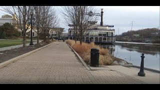 Elgin Riverfront walking tour  Elgin Illinois  Riverwalk along Fox River [upl. by Bolling]