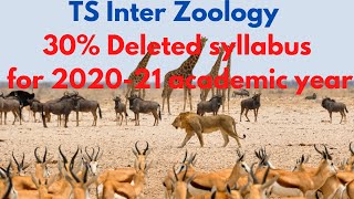 TS  Inter Zoology  Deleted syllabus 2021  30 Reduced Syllabus  TSBIE  Kranthikumar Pulipati [upl. by Hospers]