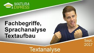 Textanalyse  Zentralmatura Deutsch September 2017 07 [upl. by Rivi]