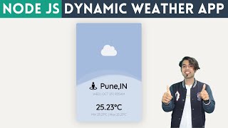 🔴 Create Complete Dynamic Weather WebsiteApp using RealTime API with HTML and NodeJS in Hindi [upl. by Gilman756]