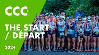 🟩 CCC  Départ  Start HOKA UTMB MontBlanc 2024 [upl. by Dygal258]