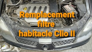 Remplacement filtre habitacle Clio II [upl. by Deeanne226]