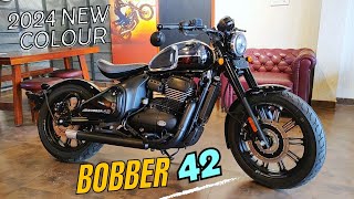 New Jawa Bobber 42 Bike Bs6 2024 Model Review  Jawa Bobber 42 Walkaround  Moto Kamlesh Bhadana [upl. by Ahseram]