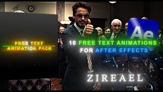 Free Text Animation Pack For 30000 Subscribers  After Effects  Zireael [upl. by Barrie157]