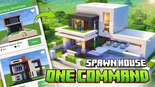 How to spawn Minecraft house  Using Command function  in Minecraft Bedrock 121 [upl. by Inez845]