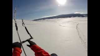 How to use a kite as a lift to go up the mountains and ride as many fresh tracks as you like [upl. by Miquela]