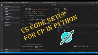 VS Code setup for competitive programming in python [upl. by Haizek656]