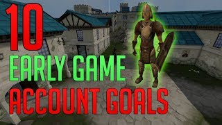 Runescape 3  Top 10 Early Game account goals [upl. by Giefer532]