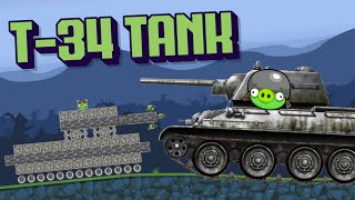 T34 TANK  Bad Piggies Inventions [upl. by Airdnna]