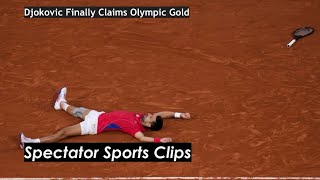 Djokovic Wins Gold in Paris Olympics  Spectator Sports Clips [upl. by Vivie192]