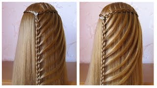 Tuto tresse cascade facile ★ Coiffure simple pour tous les jours cheveux long [upl. by Yarased245]