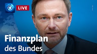 Bundeshaushalt Bundesfinanzminister Lindner stellt Finanzplan vor  via phoenix [upl. by Leahpar]