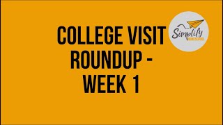 College Visit Round Up Week 1 [upl. by Menendez736]