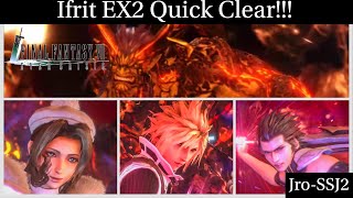 FF7 Ever Crisis Ifrit EX2 Quick Clear [upl. by Suivatra985]