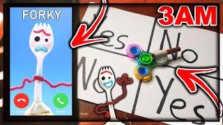 DO NOT PLAY CHARLIE CHARLIE FIDGET SPINNER WHEN CALLING FORKY FROM TOY STORY 4 AT 3AM [upl. by Stets]