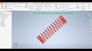 Spring Design in Autodesk Inventor  Inventor 3d Cad Tutorials  Inventor Cad Basics  3d Drawing [upl. by Avelin]