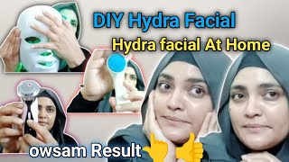 Hydra facial At Home  Hydra Facial Step by Step At Home  Get Glass Glowing skin by staywithmadiha [upl. by Lzeil]