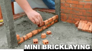 MINI House in BRICKLAYING and COLUMN in Concrete [upl. by Auqinaj]