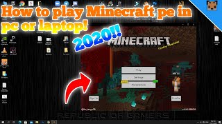 How to play Minecraft pe in pc or laptop 2020  Minecraft window 10 edition 2020 [upl. by Sidonius965]