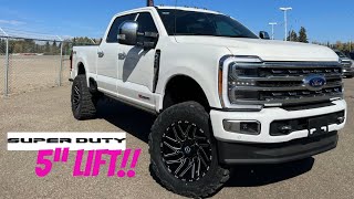 BDS 5” LIFT amp 37’s 2023 F350 PLATINUM [upl. by Richlad176]