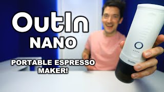 OUTIN NANO PORTABLE ELECTRIC ESPRESSO MAKER REVIEW and how to use [upl. by Corrine719]