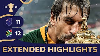 EXTENDED HIGHLIGHTS  Rugby World Cup 2023 final  New Zealand v South Africa [upl. by Weldon385]