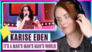 Vocal Coach reacts to Karise Eden sings ‘Its a Mans Mans Mans World’ by James Brown [upl. by Htennaj667]