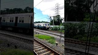 Chennai suburban train on track🚂 local train railways transport shyamhembram [upl. by Avra]