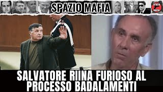 SALVATORE RIINA SI SCONTRA MALAMENTE CON BADALAMENTI AL PROCESSO [upl. by Yraunaj]