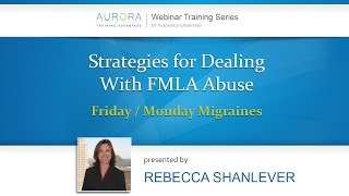 Preview  Strategies for Dealing With FMLA Abuse  FridayMonday Migraines [upl. by Mildred412]