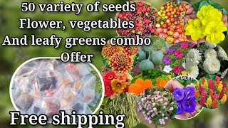 50 variety of seeds combo offerfree shipping garden  online seeds [upl. by Aihsetal]