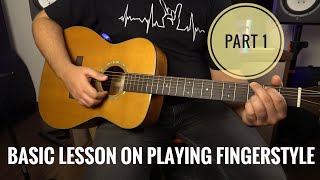 Fingerstyle Lesson in Hindi Basic and Easy Lesson  Tips and Techniques To Play With Right Hand [upl. by Schwerin467]