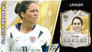 THE WARRIOR NEW ICON 90 RATED JULIE FOUDY PLAYER REVIEW  EA FC25 ULTIMATE TEAM [upl. by Odo60]