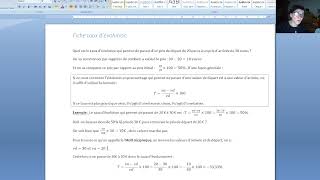 Taux dévolution et taux réciproque [upl. by Gannie]