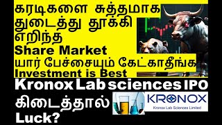 கரடிகளை வெளியே தூக்கி எறிந்த NIFTY 50 Sensex Today  Kronox Lab sciences IPO  SBIN Share CUB share [upl. by Roon356]