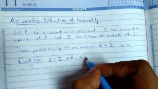 Probability  4 Axiomatic Definition of Probability [upl. by Costa]