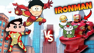 Playing Worst IRONMAN Games With Shinchan Nobita And Jack 😯 [upl. by Anawot102]