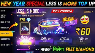 Next Top Up Event Free Fire  Less Is More Diamond Top Up  FF New Event  Free Fire New Event [upl. by Glyn]