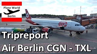 Trip Report  Air Berlin Airbus A320  Economy Silver  CGN  TXL [upl. by Anitsirc]