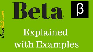 Beta Coefficient  Explained with Examples [upl. by Bonnes80]