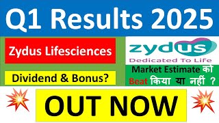 ZYDUS LIFESCIENCES Q1 results 2025  ZYDUS results today  ZYDUS LIFESCIENCES Share News  ZYDUS [upl. by Obaza]