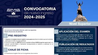 Pasos para el Proceso de Admisión UEAM Morelos 20242025  Convocatoria Nuevo ingreso Uaem [upl. by Shaff]