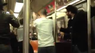 EPIC SAX BATTLE IN NYC SUBWAY FULL VIDEO part 1 amp 2 HD [upl. by Duck654]