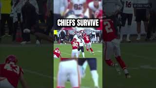 THE CHIEFS REMAIN UNDEFEATED ON AN IMPROBABLE WIN 😱😱😱 nfl shorts [upl. by Eceined]