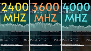 2400 MHz vs 3600 MHz vs 4000 MHz Oyun Performansını Test Ettik [upl. by Yelha]