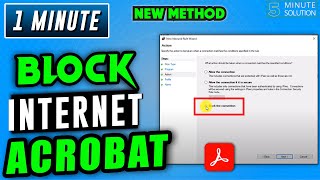 How to block Adobe Acrobat Internet Connection 2024 [upl. by Gierk]