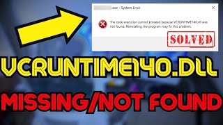 Fix VCRUNTIME140dll is missing or Not Found Error on Windows 10 in 3 Minutes [upl. by Jenness635]