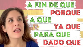 Las Oraciones CAUSALES y FINALES en español  ¿Cómo y Cuándo se usan ¿Qué diferencia hay 🇪🇸 [upl. by Deys]