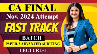 CA FINAL AUDIT FAST TRACK BATCH  DEMO LEC 01  SQC 1  SA 220  NOV 2024 EXAMS amp ONWARDS [upl. by Slaughter25]