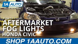 How to Install Aftermarket Foglights 0105 Honda Civic [upl. by Kosak462]